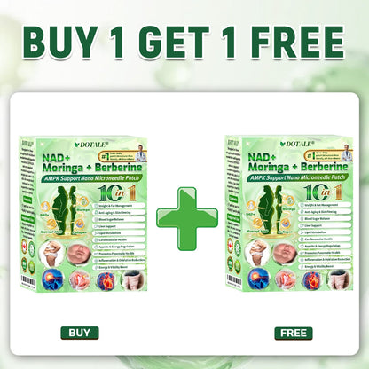 DOTALE® NAD+ Moringa Berberine AMPK Support Nano Microneedle Patch, Formula ✅Supports metabolism, weight management, heart health, obesity, loose skin, diabetes, sleep apnea, joint issues, and more