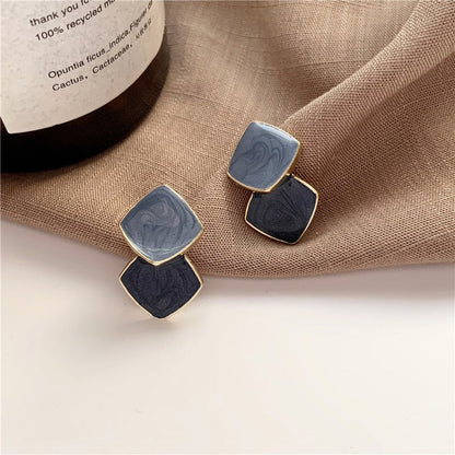 Autumn Winter New Brown Earrings Vintage Matte drop Earrings for women Metal Fashion Statement Dangle Earring 2025 Trend Jewelry