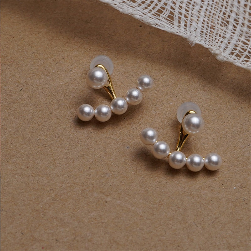 Simple Black White Irregular Polyhedron Pendant Small Earrings 2025 New Girl Unusual Earrings Fashion Korean Jewelry For Woman