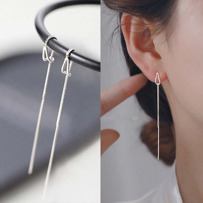 2025 New Gold Color Long Crystal Tassel Dangle Earrings for Women Wedding Drop Earring Fashion Jewelry Gifts