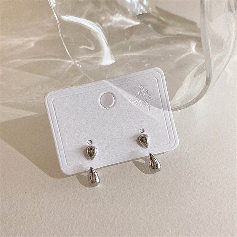 Cute Korean Earrings Heart Bling Zircon Stone Rose Gold Color Stud Earring for Women Fashion Jewelry 2025 New Gift