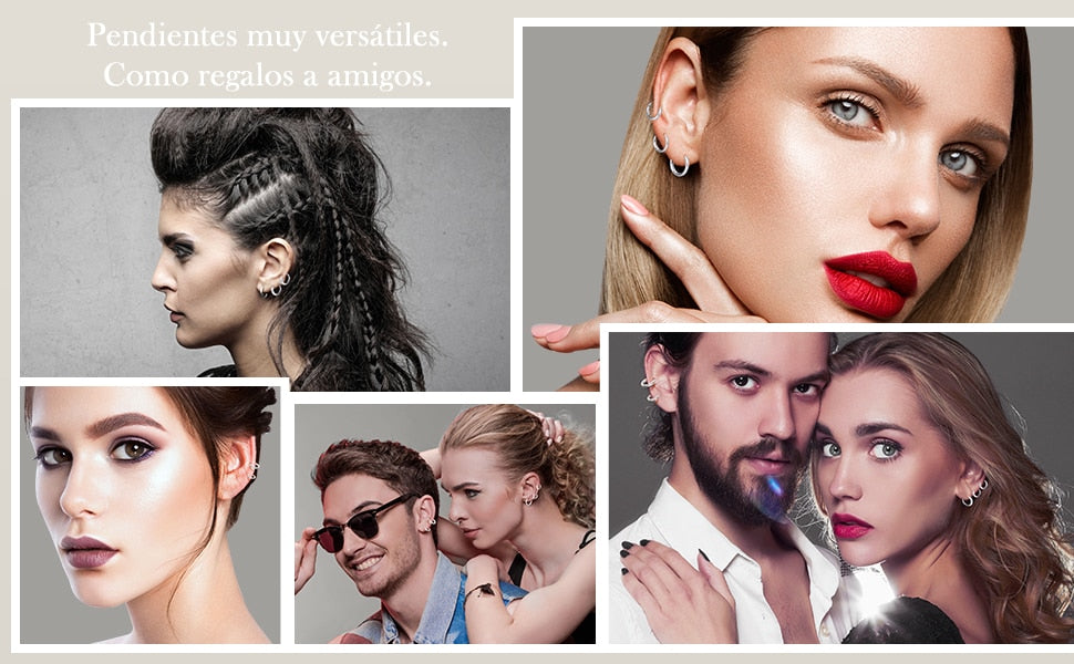 2025 New Simple Stainless Steel Small Hoop Earrings for Women Men Cartilage Ear Piercing Jewelry Pendientes Hombre Mujer